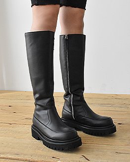 upper line side zipper long boots(JS-128)