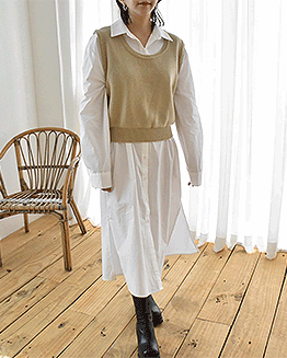 round neck london knit vest(Y-t-2800)